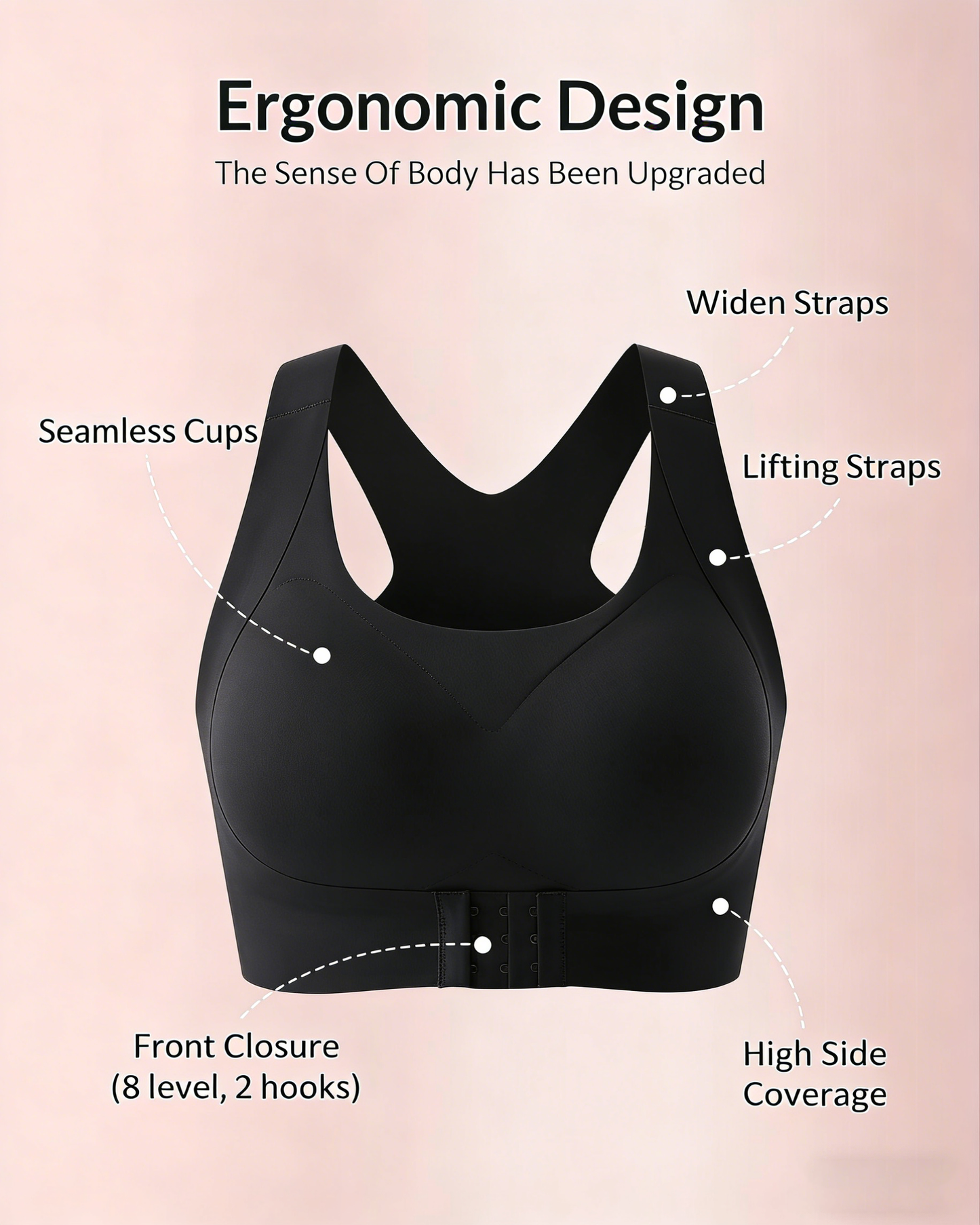 Everyday Comfort Front-Closure Cross-Back Posture Bra