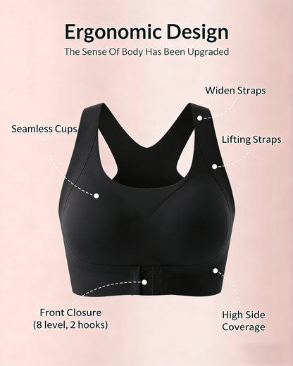 Everyday Comfort Front-Closure Cross-Back Posture Bra