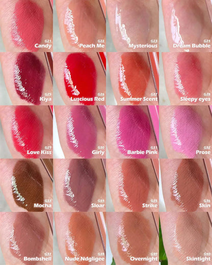 Private label transparent sparkling diamond lip gloss