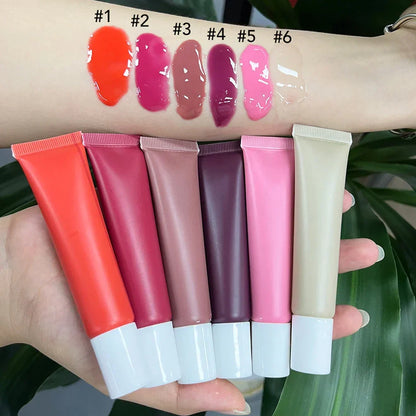 Customized logo water light glass high moisturizing lip gloss